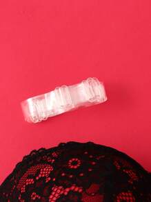 Plus Floral Lace Tube Underwire Bra With 1pair Transparent Strap - Multicolor - View 5