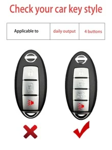 1 funda para llave de coche compatible con Nissan, funda para llave - Multicolor - Ver 4