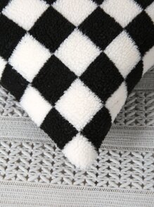 1pc Two Tone Cushion Cover Without Filler, Simple Throw Pillow Case, For Sofa, Living Room