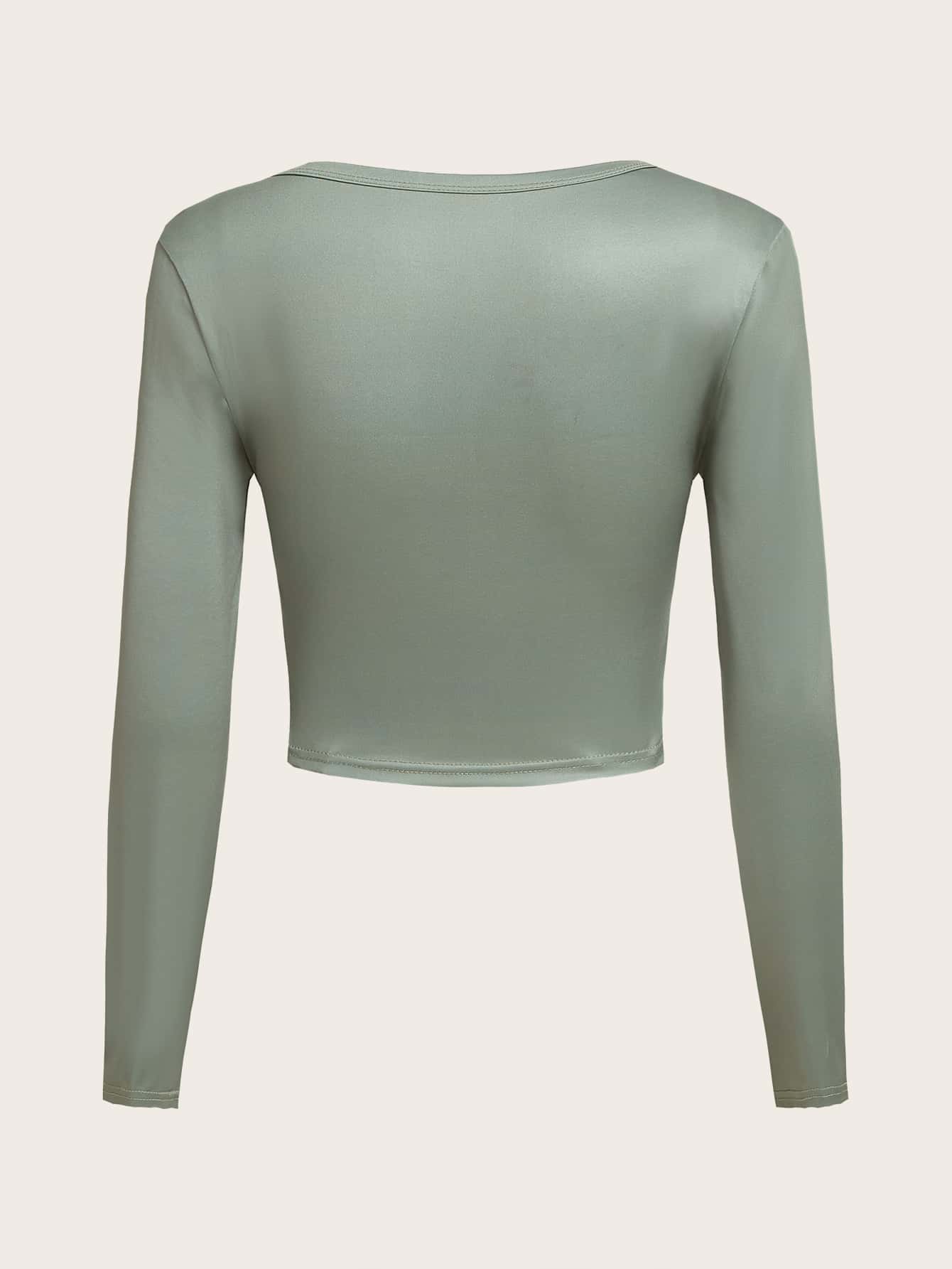 Floral Print Button Front Tee