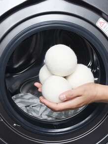 2pcs Plain Laundry Ball - White - View 1