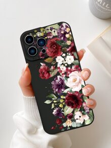 Funda De Teléfono Con Diseño De Rosas Compatible Con Iphone 15/15 Pro/15 Plus/15 Pro Max/14/14 Plus/14 Pro/14 Pro Max / 11pro Max/12/12 Pro/12 Pro Max/13/13 Pro/13 Pro Max/11/11 Pro Samsung S24uu, S24+, S24 Cubierta Protectora - Multicolor - Ver 3