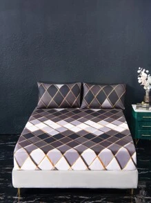 Bộ trang tính được trang bị in hình học không có bộ nạp - Nhiều màu - Xem 2