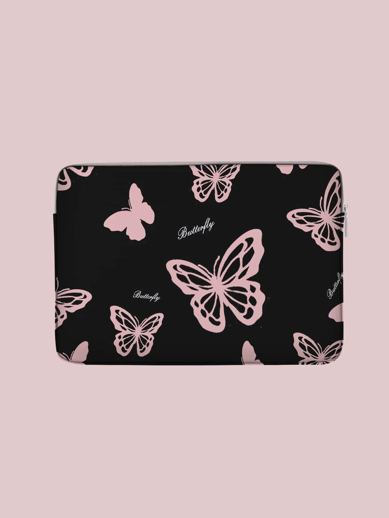 14 Inch Butterfly Print Laptop Bag - Multicolor - View 1