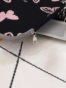 14 Inch Butterfly Print Laptop Bag - Multicolor - View 3