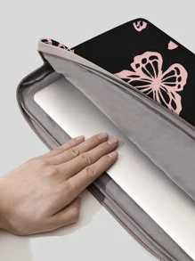 14 Inch Butterfly Print Laptop Bag - Multicolor - View 4
