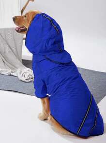 Minimalist Pet Raincoat - Blue - View 1