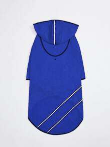 Minimalist Pet Raincoat - Blue - View 2