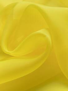 Solid Single Panel Sheer Curtain - Mustard Yellow - View 2