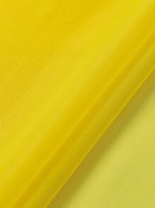 Solid Single Panel Sheer Curtain - Mustard Yellow - View 4