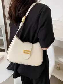 金属装饰流浪包，送给妈妈的母亲节礼物 - 米色 - 查看 2