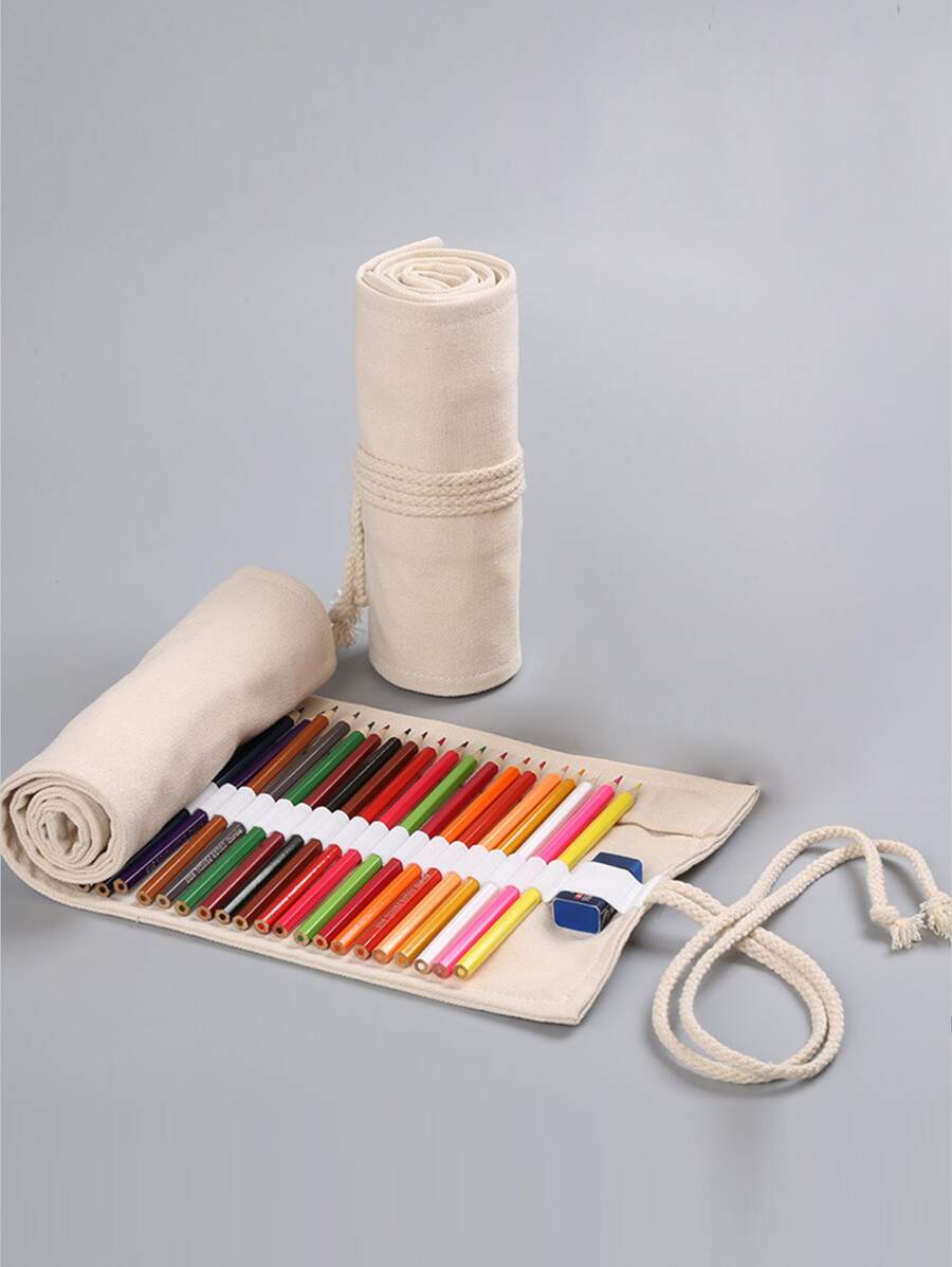 1入組素色筆袋 - 米色 - 查看 1