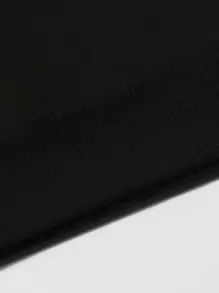 SHEIN EZwear Solid Thermal Lined Pullover - Black - View 5