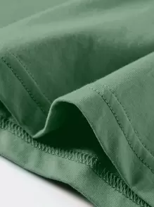 INAWLY Slogan Graphic Tee THERE'S NOTHING I CAN'T DO ЕХСЕРТ REACH THE TOP SHELF I CAN'T DO THAT Graphic - Mint Green - View 3