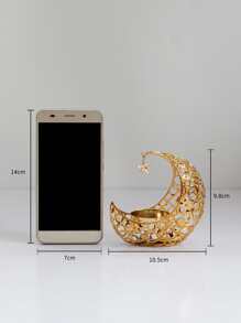 1 cái Giá đỡ nến hình mặt trăng rỗng - Vàng - Xem 6