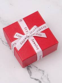 1 pieza Caja de almacenamiento de joya con diseño de lazo