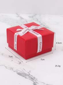 1 pieza Caja de almacenamiento de joya con diseño de lazo