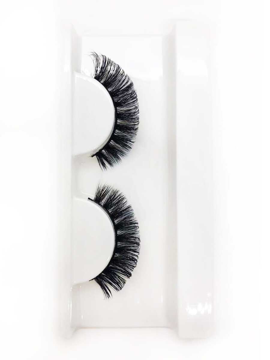 1pair Extra Long Full Strip False Eyelashes Strip Lashes, Lashes, Eyelashes, Fake Lashes - Black - View 1