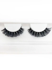 1pair Extra Long Full Strip False Eyelashes Strip Lashes, Lashes, Eyelashes, Fake Lashes - Black - View 3