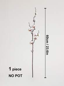 1 件人造花，60 厘米仿梅花枝，适用于家居装饰、情人节、礼物 - 彩色 - 查看 3