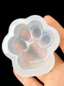 1pc Reusable DIY Candle Silicone Mold,Creative White Paw Shaped Washable Mold For DIY Lovers