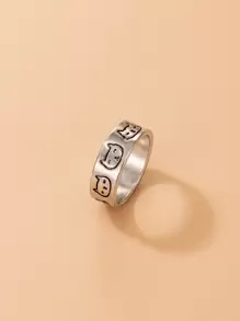 卡通細節戒指 - 銀色 - 查看 1