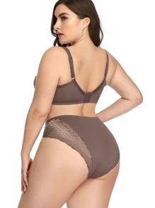 Set de lencería con encaje en contraste con aro