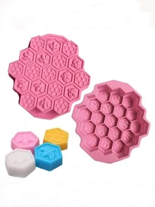 1 pieza Molde de caramelo en forma de panal - Rosa - Ver 1