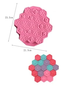 1 pieza Molde de caramelo en forma de panal - Rosa - Ver 3