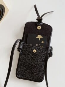 Crossbody Anti-fall Phone Case With Coin Pocket - Black - View 5