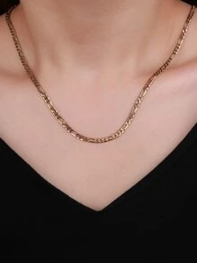 1pc Minimalist Chain Necklace Copper Jewelry