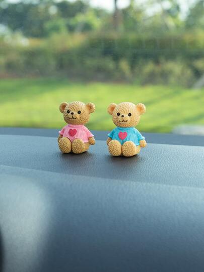 2pcs Bear Design Car Ornament