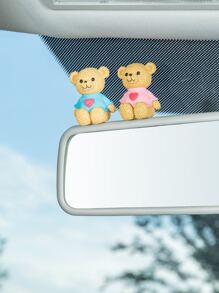 2 piezas Ornamento del coche con diseño de oso - Multicolor - Ver 2
