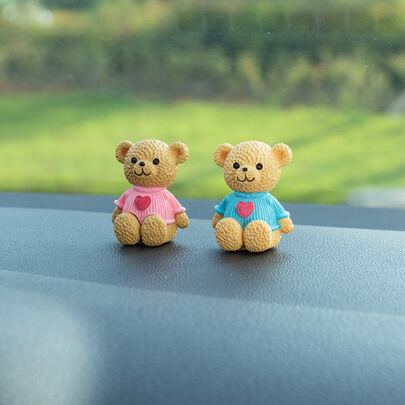 2入組熊設計車內裝飾品