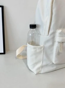 極簡風格功能背包 - 米色 - 查看 4