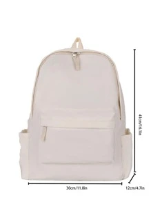 極簡風格功能背包 - 米色 - 查看 7