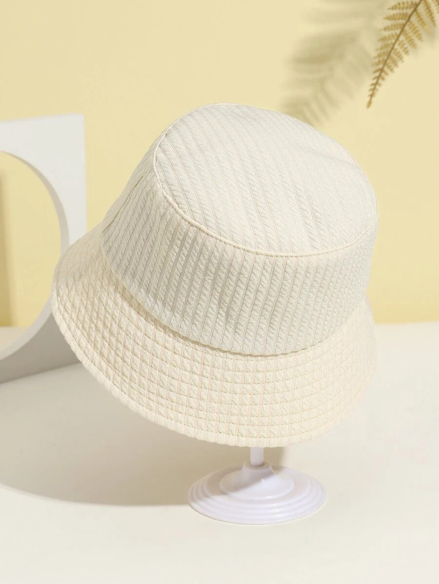 Solid Bucket Hat - Beige - View 1