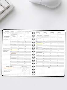 Trees 1pc Spiral Weekly Planner - Multicolor - View 3