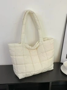 轻便商务休闲便携大容量绗缝手提包，适合白领、教师、青少年女性、大学生，可用于返校、教师节、工作、商务旅行、郊游、书包等场合。大容量、便携，适合青少年女性、大学生，完美适用于办公室、大学、中学、高中、工作、商务、通勤、办公、文具书包，适合女性或学生，可装书籍、购物、返校用品等。防水、可折叠、经典休闲，适合青少年女性、大学生，是返校、开学第一天、小学、教师节礼物的理想之选。 - 米色 - 查看 7