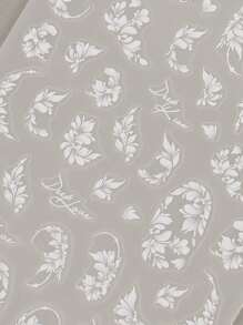 FULL BEAUTY 2 tấm Nhãn dán móng tay nghệ thuật in hoa Nhãn dán móng tay DIY - trắng - Xem 3