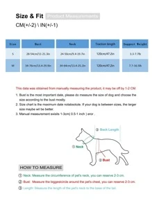 1入組花朵刺繡寵物胸背帶和1入組牽引繩和1入組招待包 - 藍色 - 查看 5