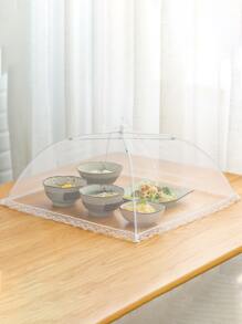 1pc Plain Food Cover - White - View 4