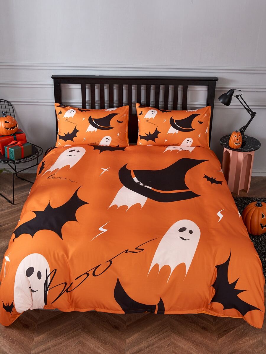 Set colcha sin relleno fantasma de Halloween - Multicolor - Ver 1