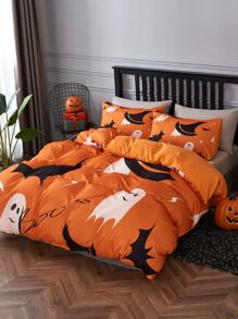 Set colcha sin relleno fantasma de Halloween - Multicolor - Ver 2