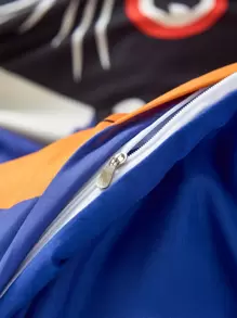 萬聖節貓和南瓜圖案被套套裝不附帶內芯 - 彩色 - 查看 3