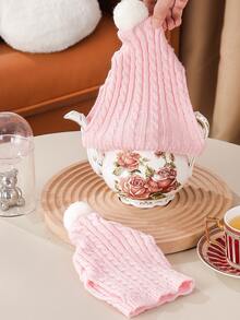 1pc Knitted Tea Cozy - Multicolor - View 5