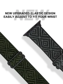 2Pcs/Set Nylon Sport Loop Band Compatible With Apple Watch Band 38mm 40mm 41mm 42mm 44mm 45mm 46mm 49mm Women Men, Soft Adjustable Replacement Strap Compatible With IWatch Series 10 9 8 7 6 5 4 3 2 1 SE Ultra 2/1 - Army Green - View 4