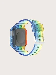 1入組TPR聚氨酯透明和耐用保護套帶,適用於Apple Watch系列4/5/6/7