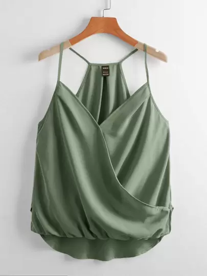 SHEIN VCAY Wrap Front Cami Top