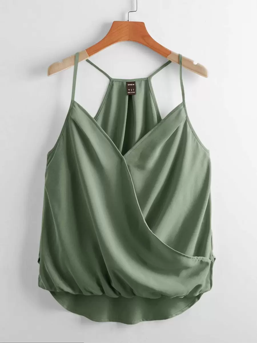 SHEIN VCAY Wrap Front Cami Top